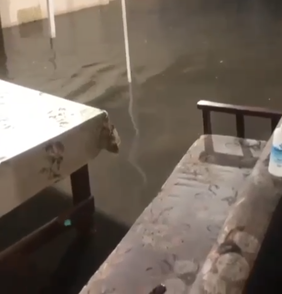 الأمطار تغمر منازل عائلات فلسطينية في تجمع جلّ البحر بمدينة صور