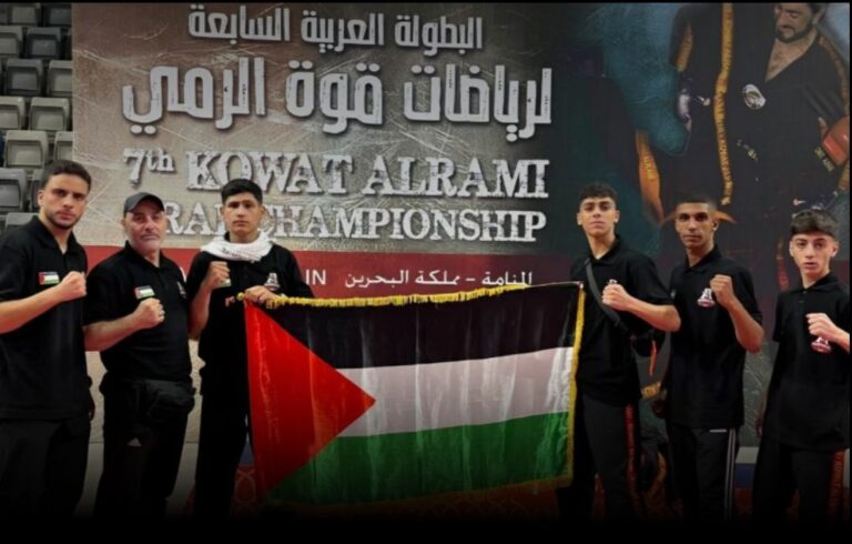 أبطال مخيم البداوي يرفعون علم فلسطين في البطولة العربية لقوة الرمي – البحرين 2025