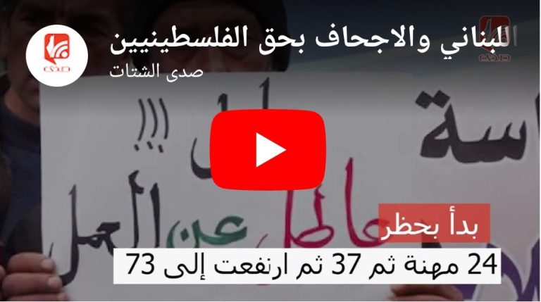 شاهد تعرف على قانون العمل اللبناني والاجحاف بحق الفلسطينيين