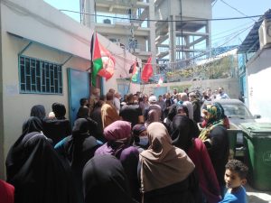اعتصام أمام مكتب مدير خدمات الأونروا في مخيم البداوي