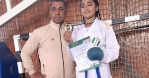 فلسطينية تحرز ذهبية القتال الفردي في بطولة الجمهورية