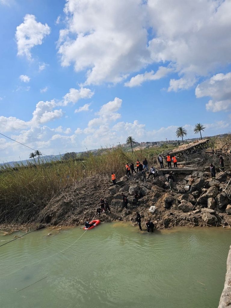 عمليات بحث في نهر القاسمية عن مفقود فلسطيني