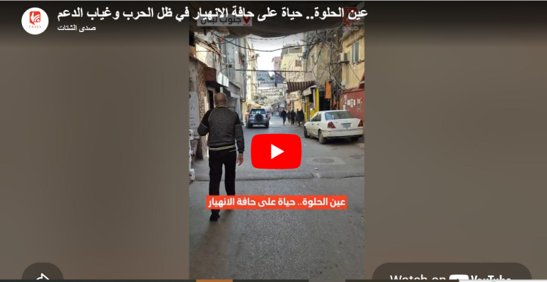 شاهد.. في مخيم عين الحلوة حياة على حافة الانهيار