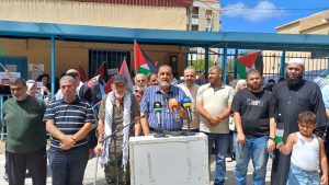 اعتصام فلسطيني أمام مقر الاونروا في صيدا وتحذير من إنهاء الخدمات