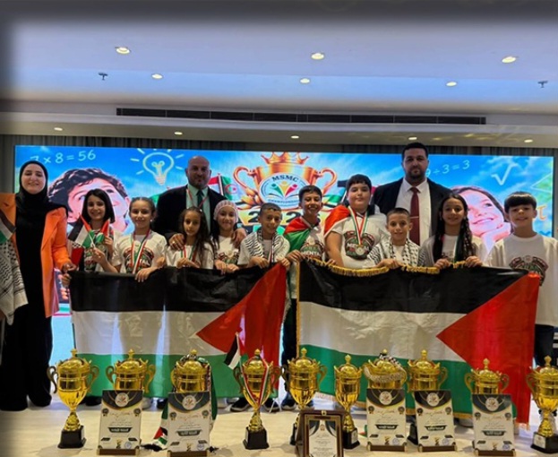 11 ميدالية فلسطينية في القمة العربية للحساب الذهني